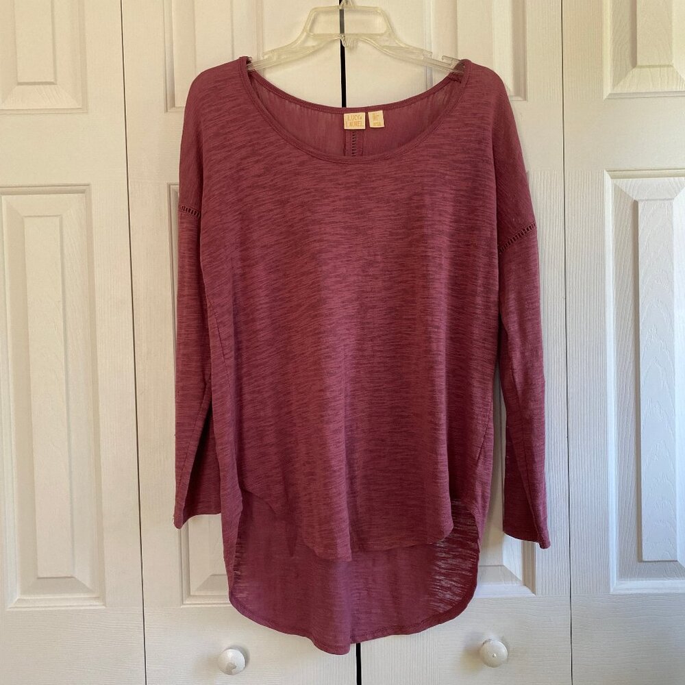 🌼 🌻 🌸 Lucy & Laurel Mauve Tunic Top – Like New – Sz S - Picture 5 of 12